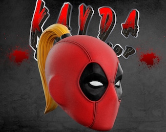 3D Printed Comic Version ladypool Helmet