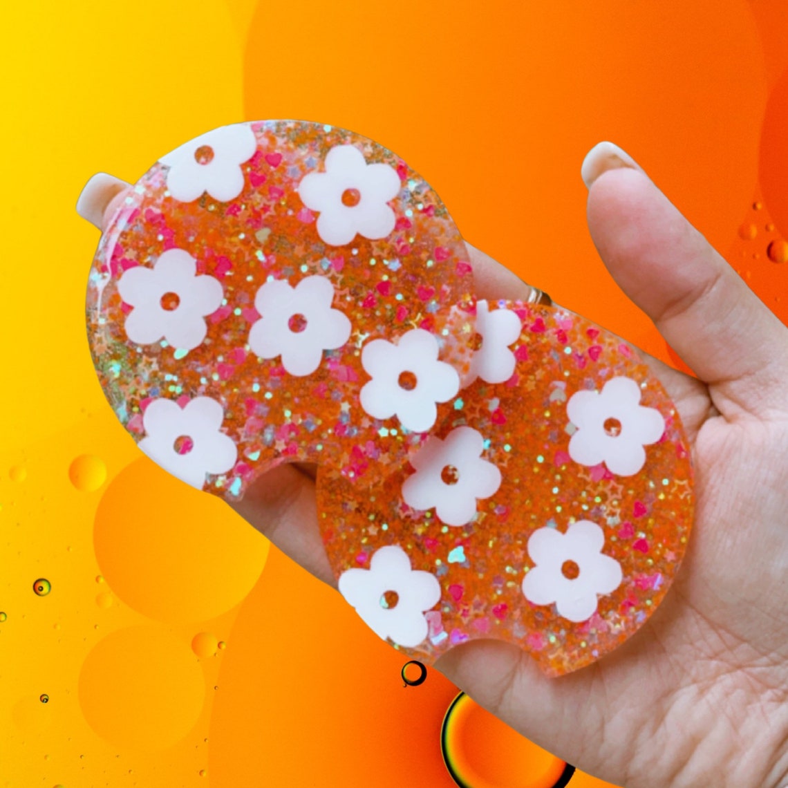 Resin Car Coasters//flower Car Coaster//picture Car Coaster Etsy