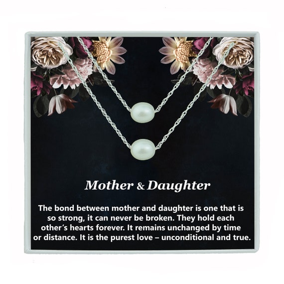 Mother Daughter Gift Set Oval Pearl 