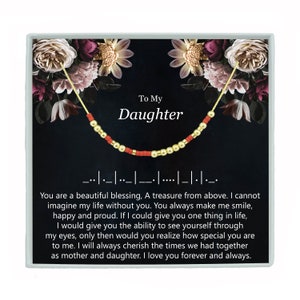 Daughter Morse Code Necklace or Bracelet Custom Hidden Message Jewelry Birthday Gift Christmas Graduation Gift Wedding Necklace