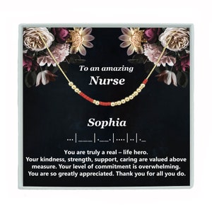 Nurse Morse Code Necklace or Bracelet Nurse Thank You Appreciation Gift Nurse Retirement Gift