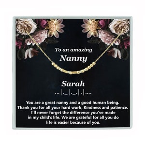 Nanny Gift Necklace Nanny Goodbye Thank You Babysitter Gift Preschool Daycare Teacher Child Care Provider Appreciation Gift Jewelry Gift