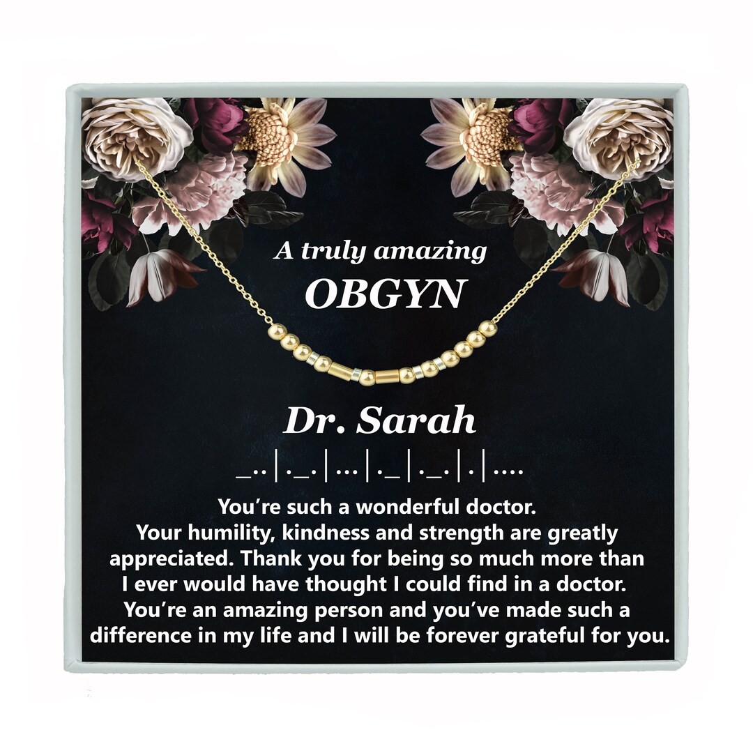 OBGYN Appreciation Gift Necklace Gynecologist Doctor Appreciation Thank ...