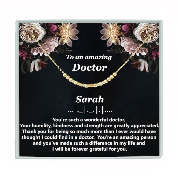 Doctor Gift Necklace Doctor Appreciation Thank You Gift