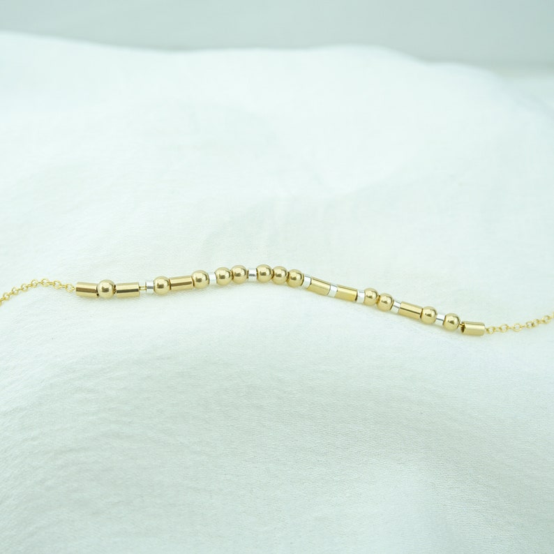 22nd Birthday Gift For Girl Morse Code Necklace and Bracelet Custom Hidden Message Jewelry 22nd Birthday Daughter Birthday Gift Necklace