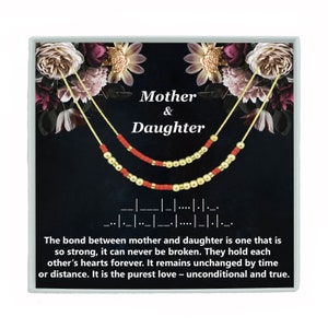 Mother and Daughter Morse Code Necklace or Bracelet Mommy Me New Mama Baby Birthday Gift  Christmas Mother&#39;s Day Gift