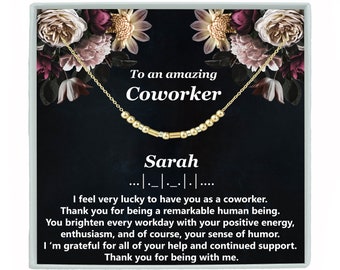 Coworker Gift Necklace Coworker Leaving Goodbye Gift Collogue Appreciation Gift Farewell Gift Birthday Gift Coworker Gift Jewelry