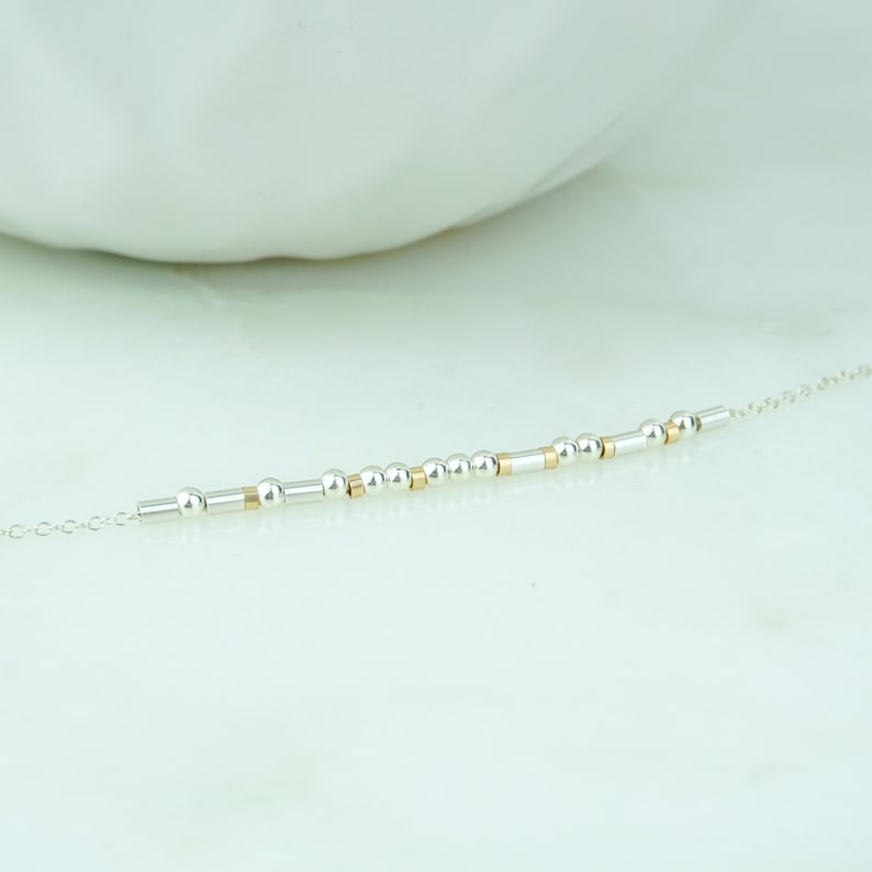 22nd Birthday Gift For Girl Morse Code Necklace and Bracelet Custom Hidden Message Jewelry 22nd Birthday Daughter Birthday Gift Necklace