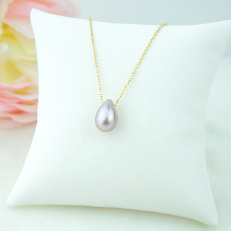 Girlfriend Pearl Necklace Tear Drop Real Fresh Water Pearl Jewelry Girlfriend Birthday Gift Christmas Gift Valentine Day Gift