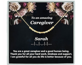 Caregiver Gift Necklace Caregiver Nurse Thankyou Gift Daycare Gift Appreciation Gift Christmas Gift