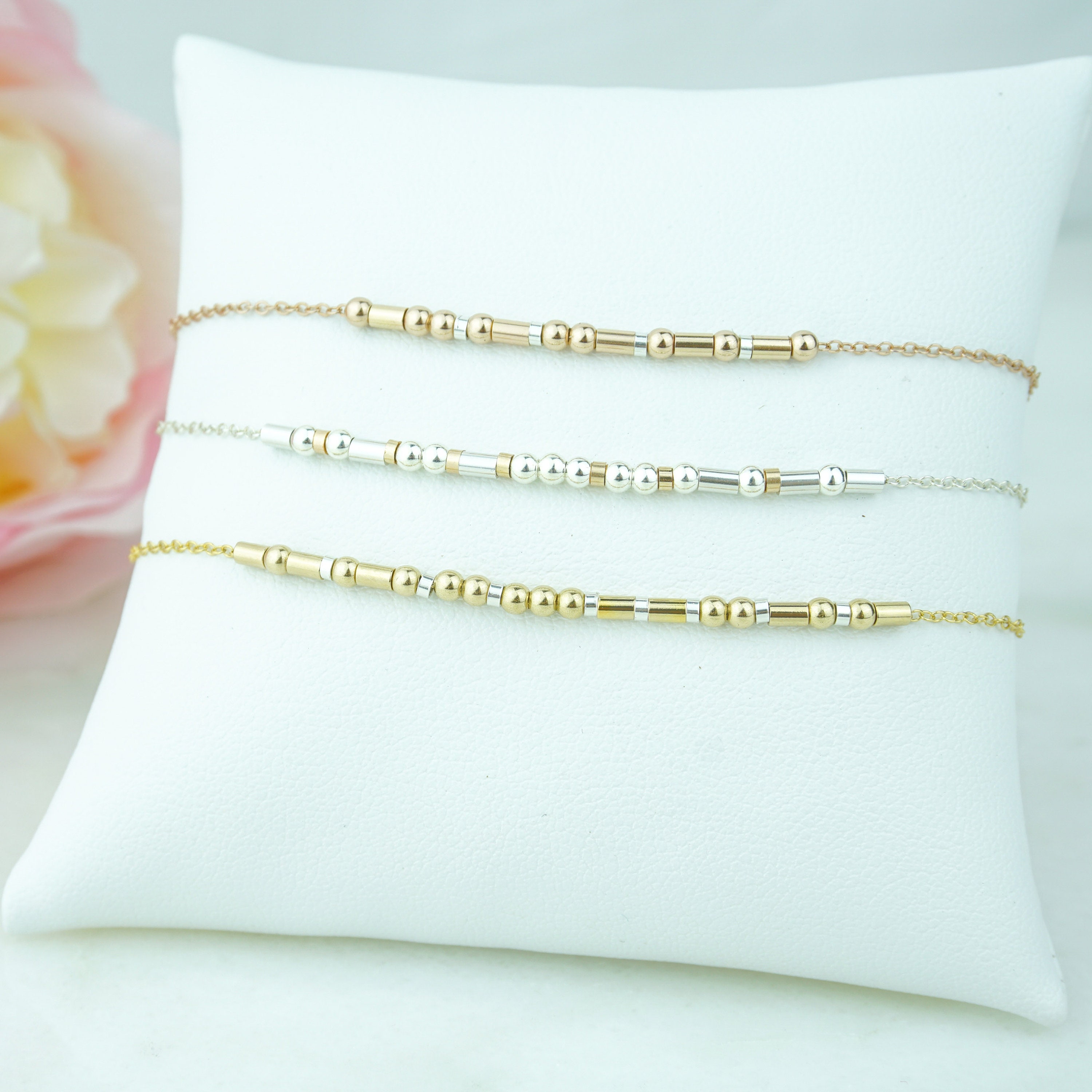 Twin Sisters Morse Code Necklace or Bracelet Custom Hidden Message ...