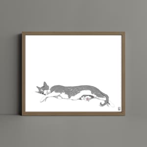 Impression d'affiches d'art chat smoking gris - décoration murale - cadeau unique pour bébé, garçon ou fille - oeuvre d'art pour chambre d'enfant, chambre d'enfant