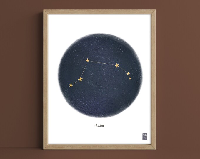 Aries Zodiac Constellation Art Print