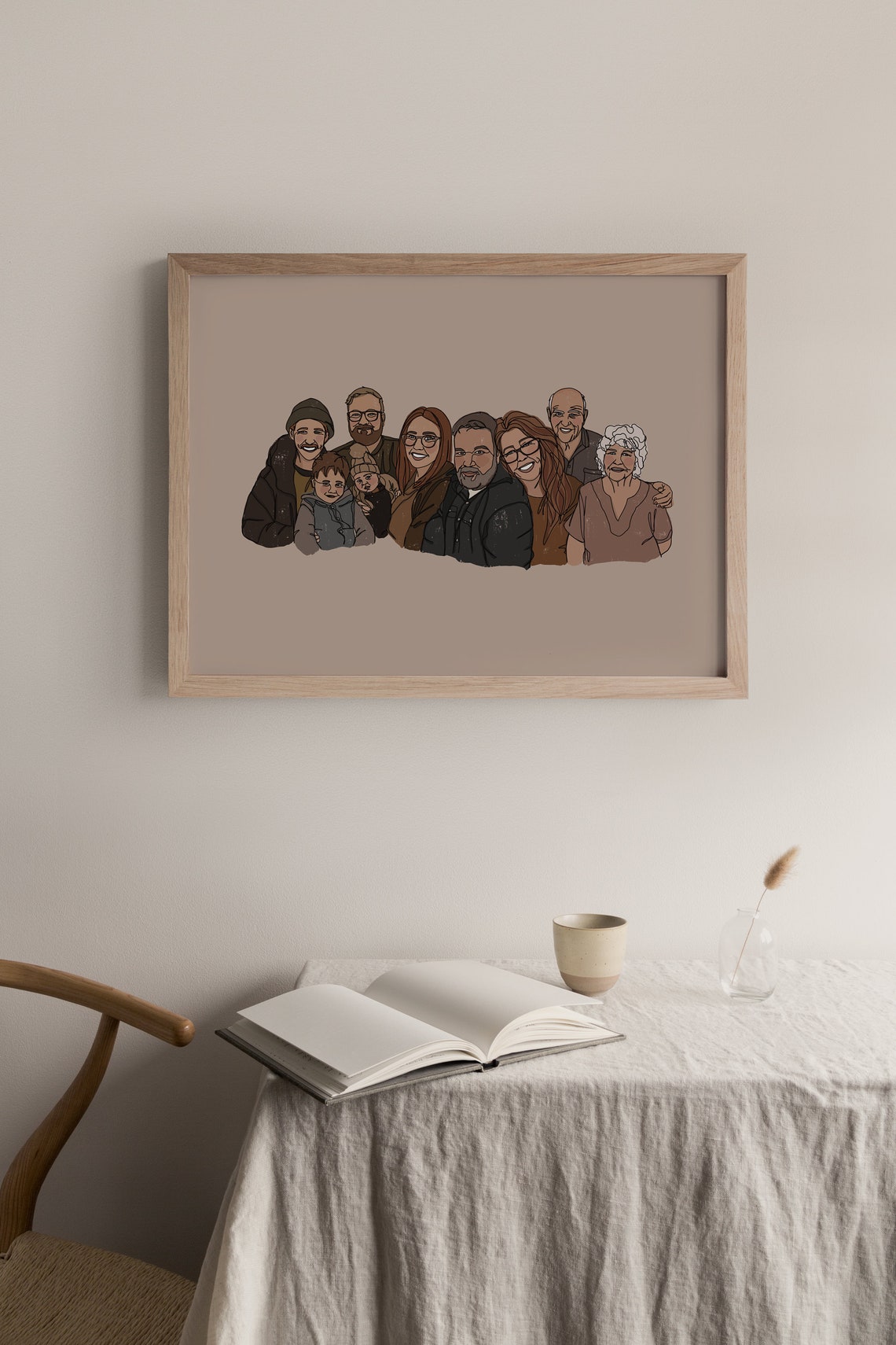 Custom Hand Drawn Illustration of 6 or More - Etsy