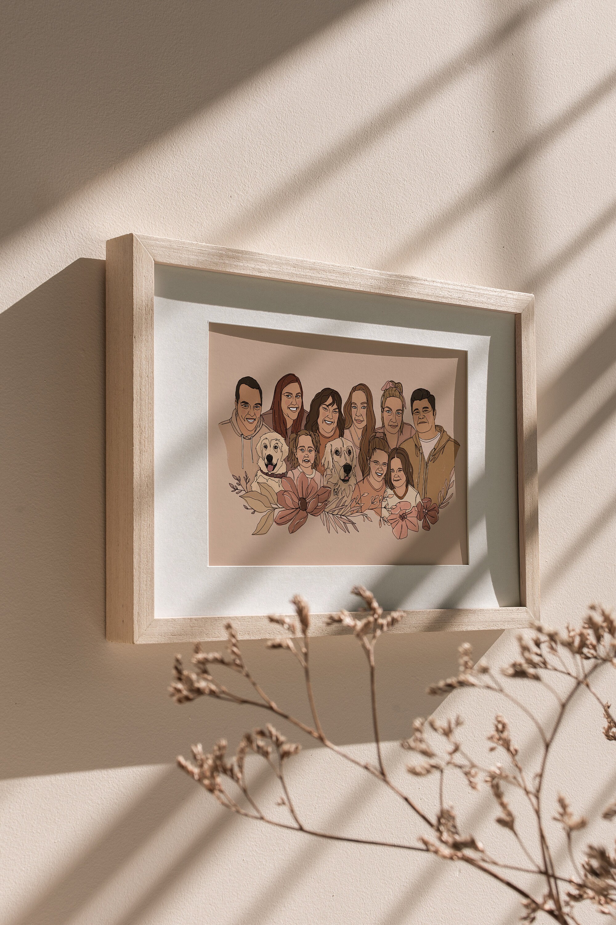 Custom Hand Drawn Illustration of 6 or More - Etsy