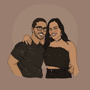 Custom Hand Drawn Illustration of TWO - Etsy
