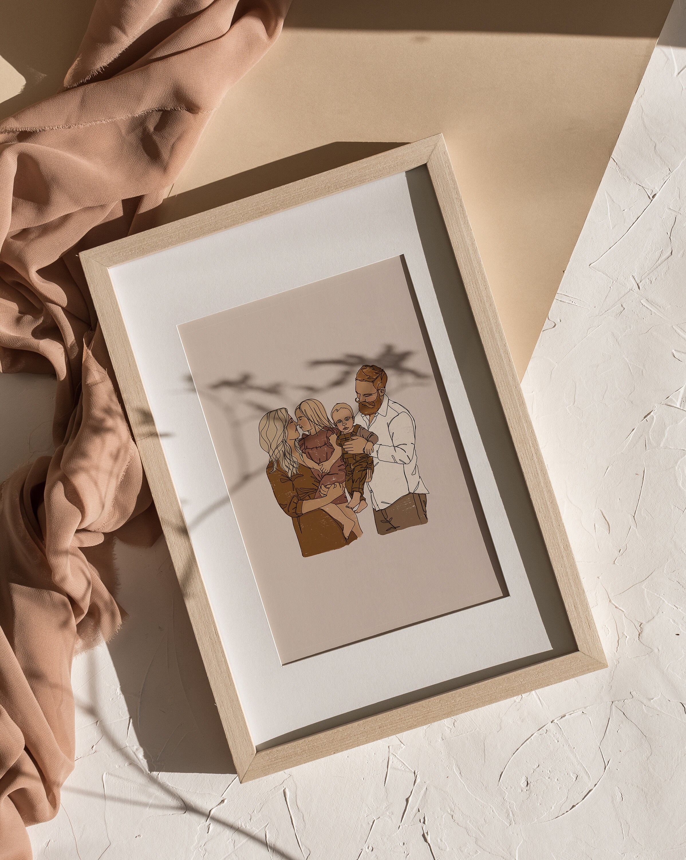 Custom Hand Drawn Illustration of FOUR - Etsy