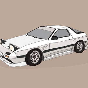 Custom Hand Drawn Vehicle Illustration - Car, Motorcycle, Boat