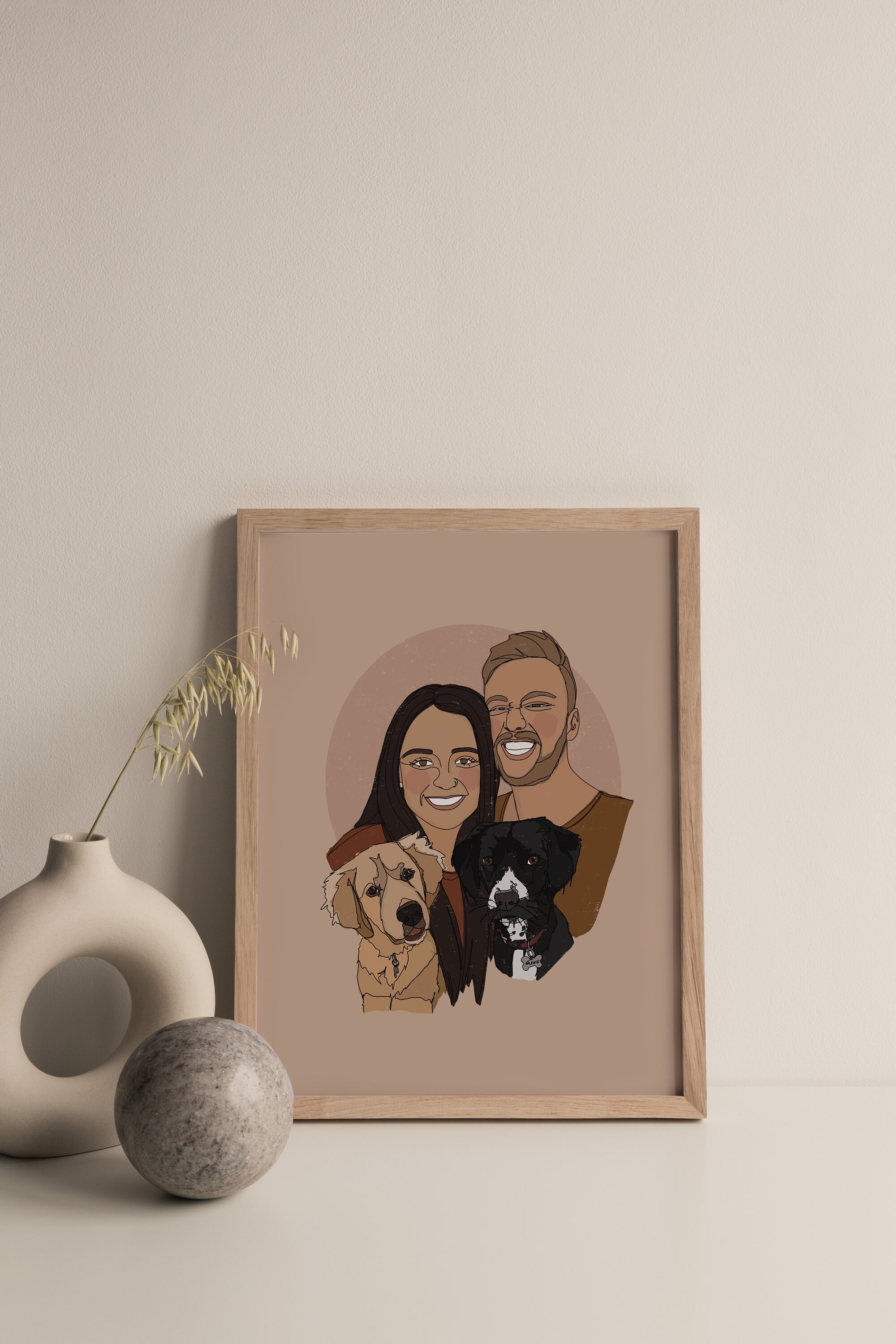 Custom Hand Drawn Illustration of FOUR - Etsy