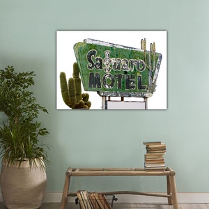 Vintage Neon Signs | Saguaro Motel | Palm Springs | Mid Century | Wall Decor | Photography