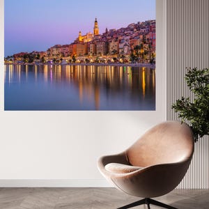 Golden Hour in Menton | France | Coastal Wall Art | Photography Print | French Riviera | Côte d’Azur