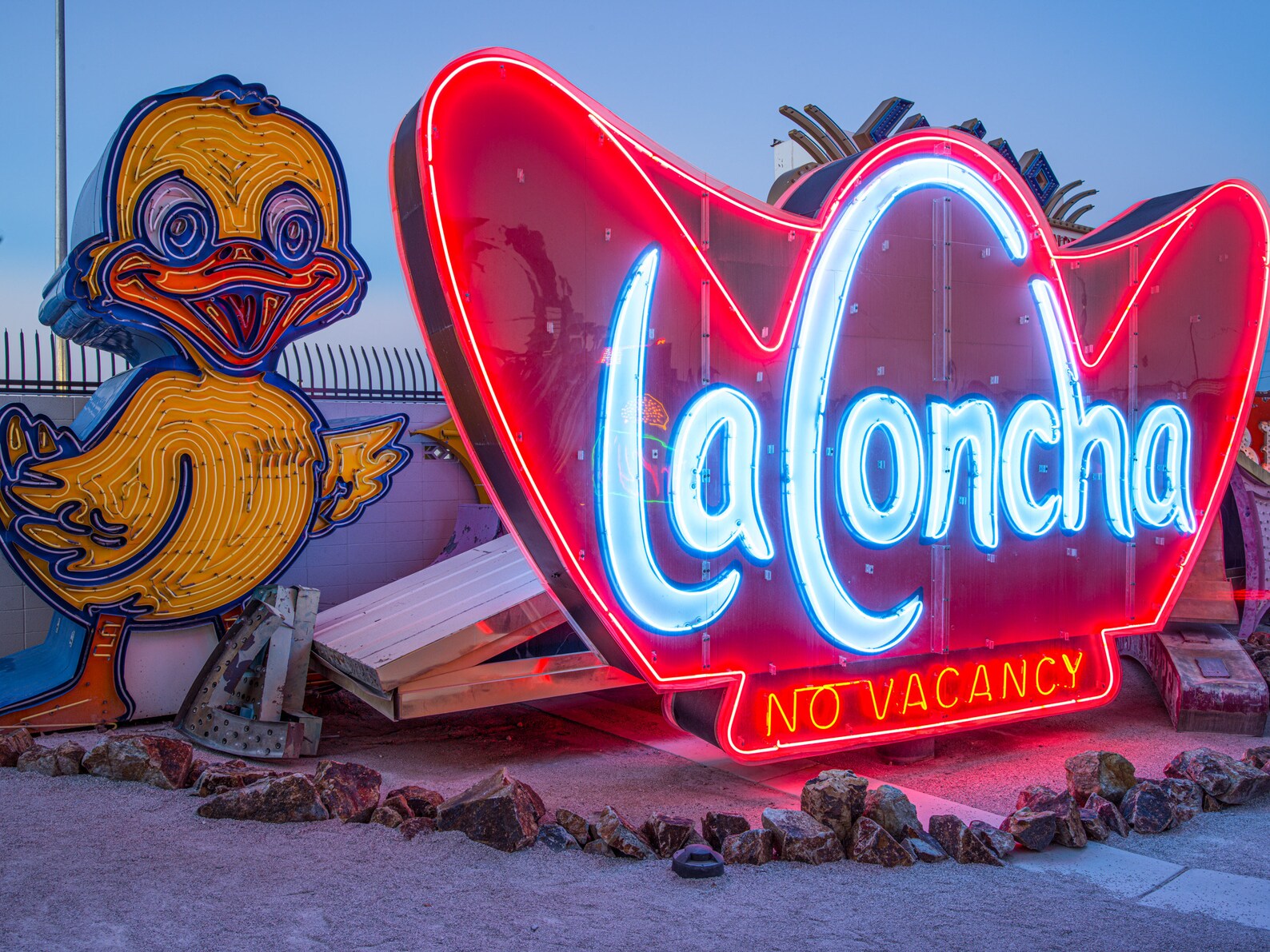 Vintage Neon Signs Las Vegas Hotels Mid Century Wall Decor Photography