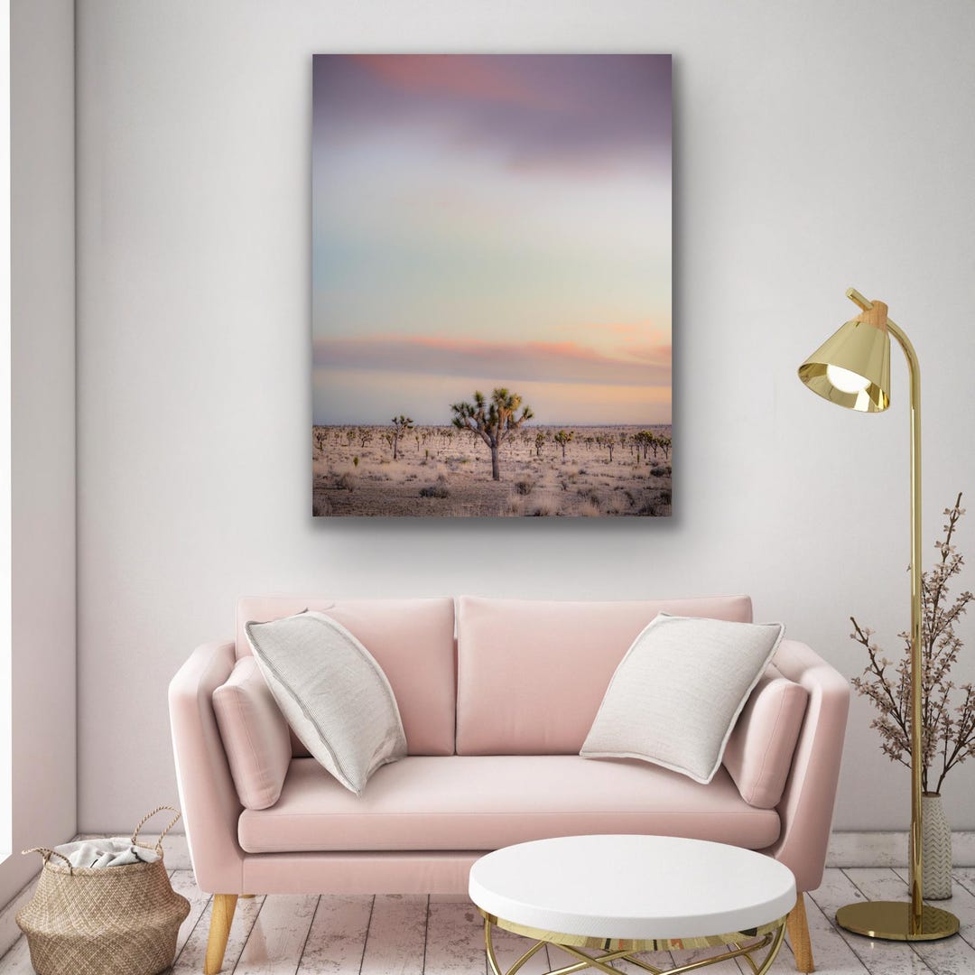 Joshua Tree National Park Print: Minimalist Desert Sunset, Boho Wall ...