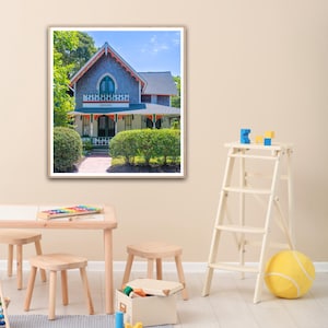 Marthas Vineyard | Oak Bluff | Gingerbread Homes | Charming | Historic | Colorful House Photography | Beach Cottage Décor |Summer Artwork