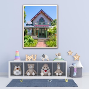 Marthas Vineyard | Oak Bluff | Gingerbread Homes | Charming | Historic | Colorful House Photography | Beach Cottage Décor |Summer Artwork