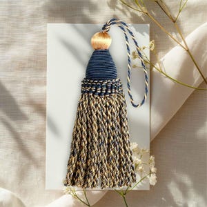 Decorative key tassels key tassels vintage style tassels antique style tassel furniture tassel navy tassel, blue tassel tassel, gold tassel