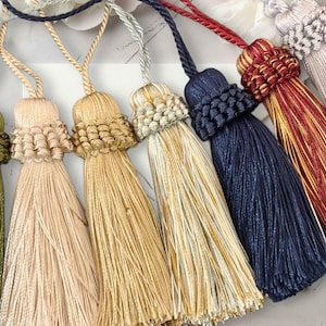 Nappe decorative per chiavi, nappe per chiavi, nappe in stile vintage, nappe in stile antico, nappe per mobili, blu, acquamarina, oro, crema, rosso, blu navy