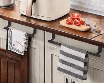 Kitchen Cabinet Door Towel Bar Stainless Steel Towel Holder Over Door Towel Holder Hanging tea towel holder Bathroom Towels Rail Nail free