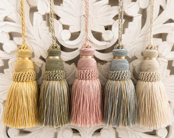 Decorative key tassels, key tassels, vintage style tassels, antique style tassels, furniture tassels,