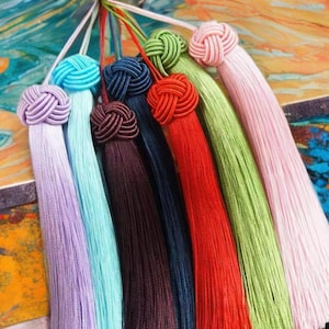 Decorative key tassels, key tassels, vintage style tassels, antique style tassels, furniture tassels, blue, aqua, green, red, silver