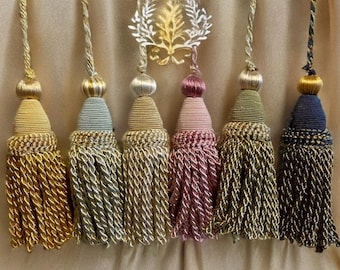 Decorative key tassels, key tassels, vintage style tassels, antique style tassels, furniture tassels,
