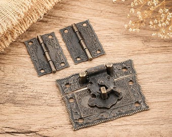 Vintage Box Latch Set of 10, Miniature Chest Hardware, Jewelry Box Lock - Canada
