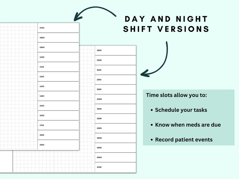 Day and night shift versions of the brain sheet