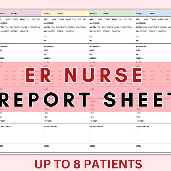 ER Nurse Report Sheet, ER Nurse Brain