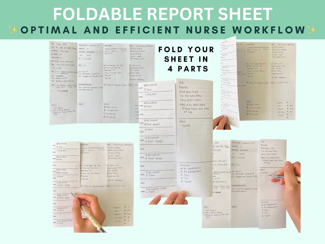 Nurse Brain Sheet for New Grad Rns Etsy