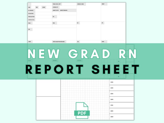 Nurse Brain Sheet for New Grad RNs