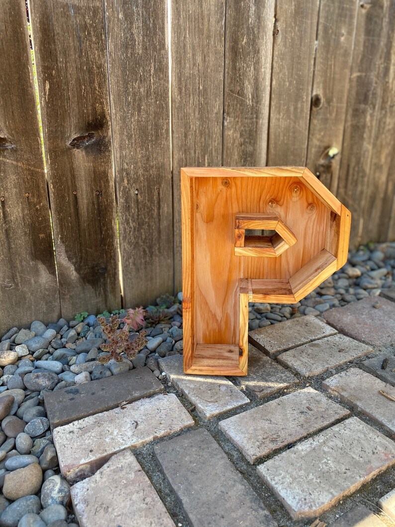 Custom Wooden Letter Planters Etsy