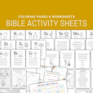 Bible Activity Worksheets and Coloring Pages for Kids and Adults - Etsy