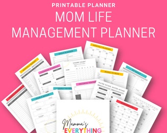 39 Pages - Mom Printable Life Planner, Household Binder, Home Management Planner