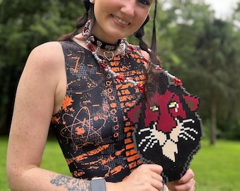 Scar Lion King Reference Rave Kandi Perler Necklace