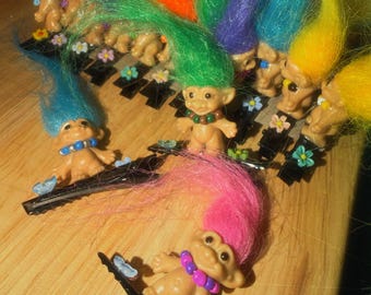 Tiny Troll Sprout Kandi Clip | Rave Sprout | Custom Sprout | Kandi | Rave Kandi | Rave Trinket | Unique Trinket