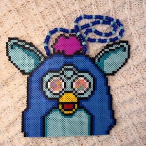 Tripping Ferby Rave Kandi Perler Necklace