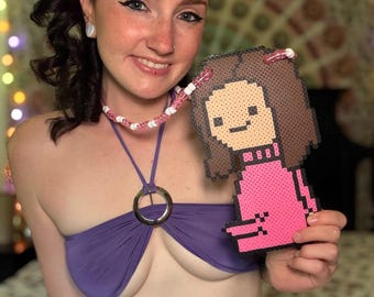 Lady Brick Up Rave Perler Necklace | Funny Rave Perler | Rave Perler | Rave Kandi | Rave Acessories | Kandi |
