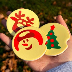 Christmas cookie car coasters
