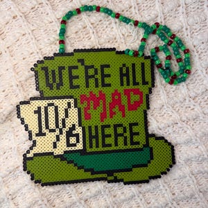 Mad Hatter Rave Kandi Perler Necklace