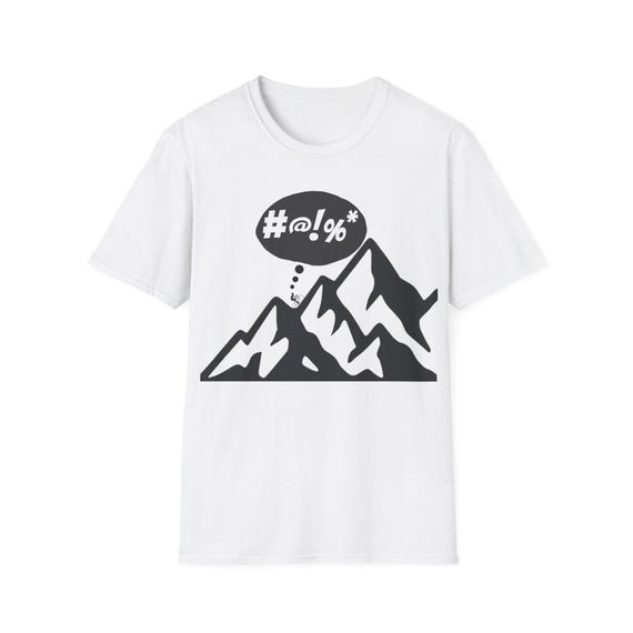 Gildan 64000 Cursing Mountain Graphic T-Shirt | Mountain Bike Humor tee